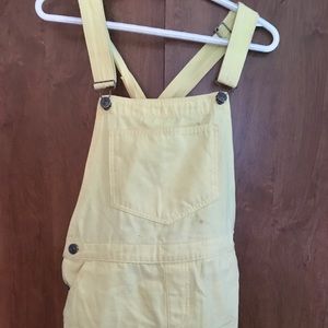 Urban outfitters pale yellow overall dress